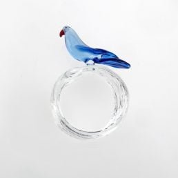 tropical birds napking rings blu small