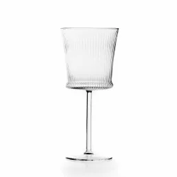 set of 6 striped wine glasses c125