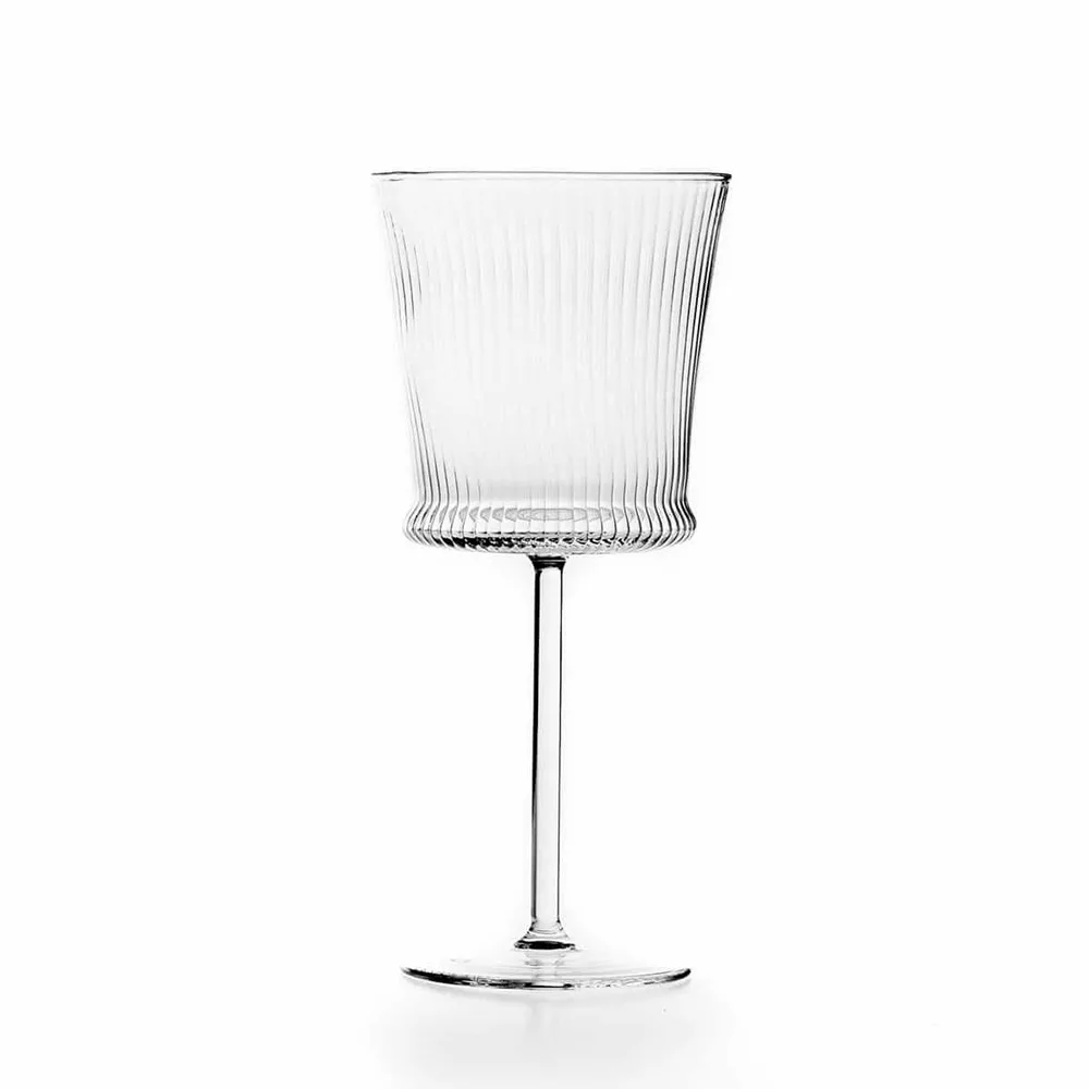 set of 6 striped wine glasses c125