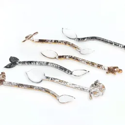 casarialto set of 6 golden flowers little spoons c163 comp