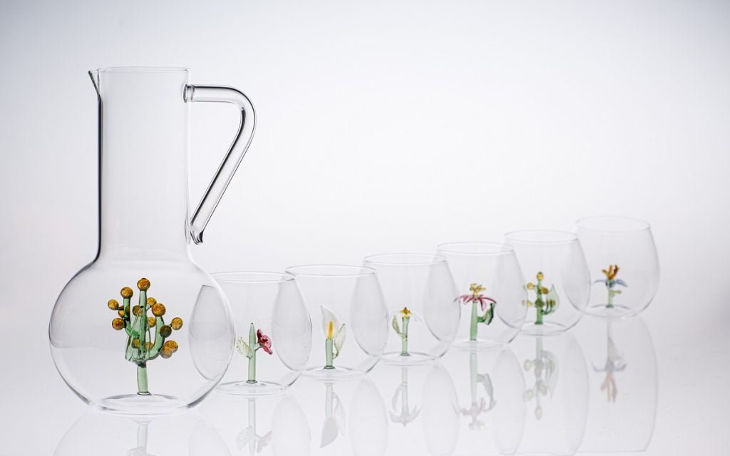 casarialto flower power glasses and jug c160 c161