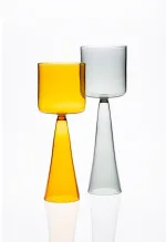 casarialto dolce vita wine glass alto e basso c175 c174 amber e grey