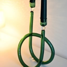 casarialto tube candleholder green wood c19 green 3