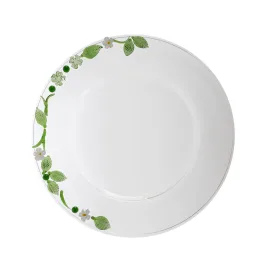 flora handcrafted glass service plate c203