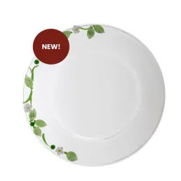 flora handcrafted glass service plate c203