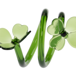 fortuna set of 6 handcragted glass napkin rings c206