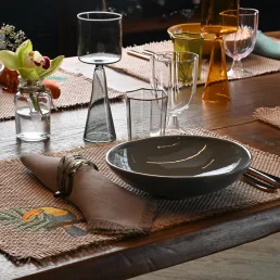 tropical set of 6 raphia placemats h3