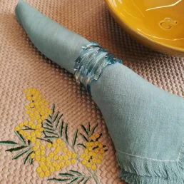 tropical set of 6 raphia placemats h3