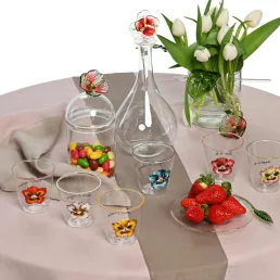 casarialto beige table settled with flowers