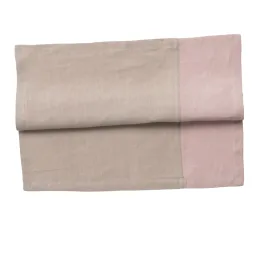 casarialto bicolor linen napkin h6 silver pik beige