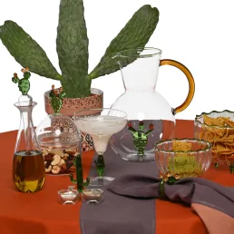 tavolo arancione cactus tequila