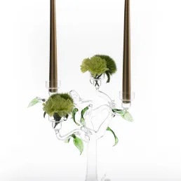 handcrafted in italy glass eden candelholder c210