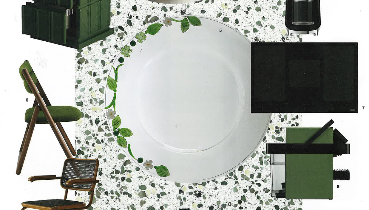 flora handcrafted glass underplate in ifdm design, italy
