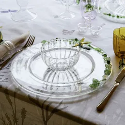 ali in volo glass bowl with colored dragonfly c208