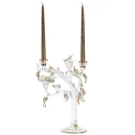 handcrafted in italy glass eden gold candelholder c213